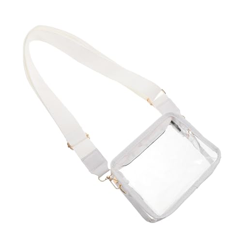 PACKOVE Transparente Umhängetasche Damen mit Ergonomischem Breitem Schultergurt Vielseitig als Crossbody oder Einzelträger Modernes Durchsichtiges Design für Stadion Sportevents und von PACKOVE