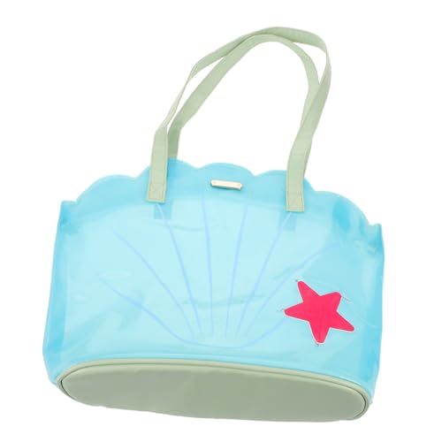 PACKOVE Transparente Wasserdichte Strandtasche mit Muschel-design Große Sanddichte Beach Bag für Damen Modische Sommer Pool Reisezubehör Schultertasche von PACKOVE