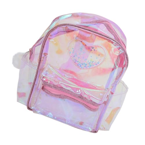 PACKOVE Klarer Rucksack Mit Herzmuster Für Frauen Und Mädchen Transparenter Rucksack Für Konzerte Reisen Schule Und Freizeitaktivitäten von PACKOVE