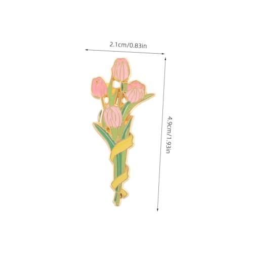PACKOVE Tulpenbrosche Metall Anstecknadel Vintage Blumenmuster Für Damen Hochzeit Party Kleidung Rucksack Schmuck Accessoire von PACKOVE