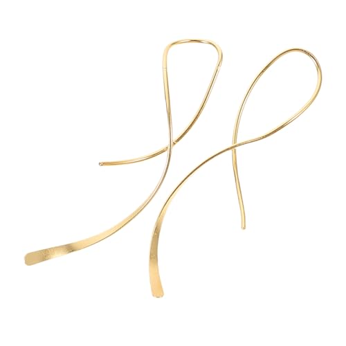 PACKOVE Unregelmäßige Geometrische Linienohrringe Sterling Silber S förmige Wellenkurven Ohrhänger Damen Party Schmuck von PACKOVE