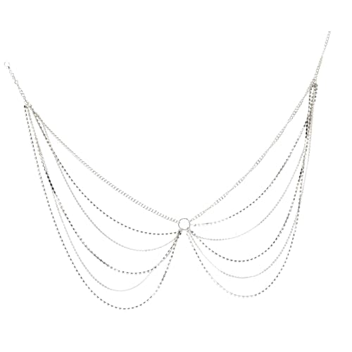PACKOVE Verstellbare Damen Taillenkette mit Mehrschichtigem Strass Design Leichter Alloy Körper Schmuck für Strandparty Bikini und Modische Beachwear Komfortabel und Langlebig von PACKOVE