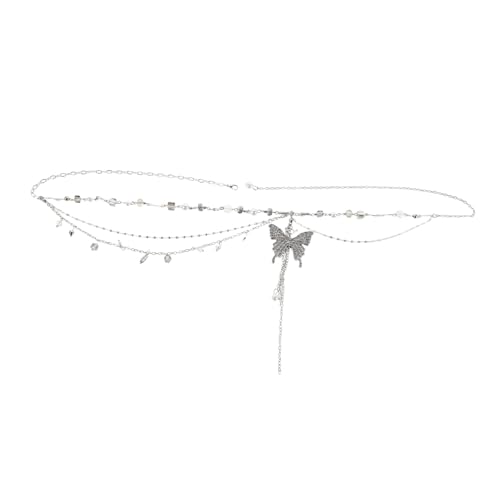 PACKOVE Verstellbare Mehrlagige Taillenkette mit Schmetterlings Quastenanhänger Strassdesign Modische Bauchschmuck-accessoire für Damen zu Kleidern und Jeans PACKOVE Verstellbare Mehrlagige Taillenkette mit Schmetterlings Quastenanhänger Strassdesign Modische Bauchschmuck-accessoire für Damen zu Kleidern und Jeans von PACKOVE