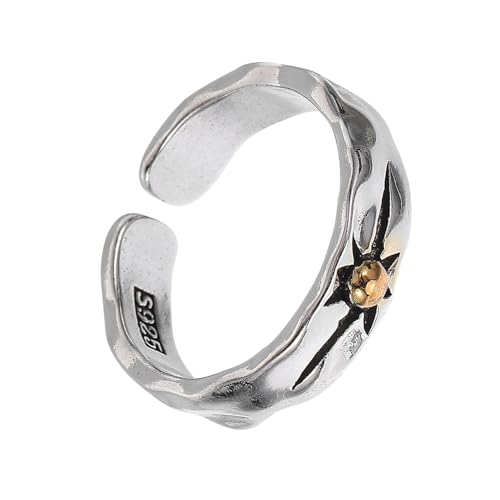 PACKOVE Verstellbarer Kupferring Sonne Offener Fingerring Punk Hip Hop Schmuck Für Damen Und Herren Alltag Party Eleganter Modeschmuck von PACKOVE