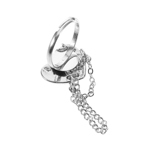 PACKOVE Verstellbarer Offener Ring mit Metallischer Flussring Damen Schmuck für für Frauen Langlebig Erhältlich von PACKOVE