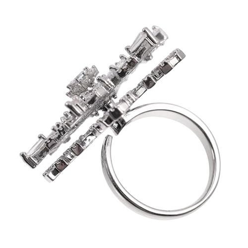 PACKOVE Verstellbarer Schneeflocken Damenring aus Langlebigem Material Drehbar Filigranes Design Eleganter Schmuck für Frauen Geeignet für Party Festival Alltag und Geschenk von PACKOVE