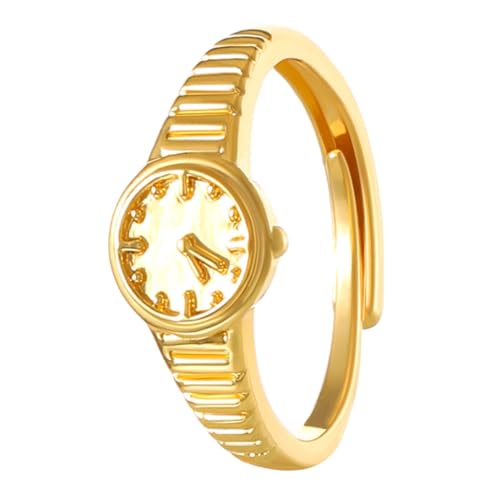 PACKOVE Verstellbarer Süßer Ring für Frauen Uhrenmuster Kupferring Individueller Fingerring Perfektes für Besondere Anlässe Modischer Ringschmuck für Tag Einzigartiges von PACKOVE