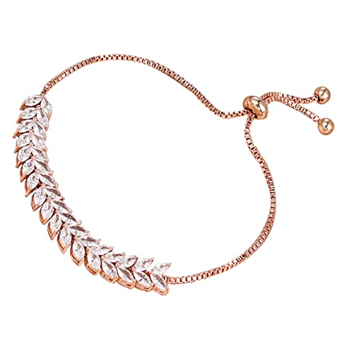 PACKOVE Verstellbares Damen Armband Wasserfall Design Roségold Leichtes Langlebiges Schmuckstück für Alltag und Festlichkeiten Modisches Handgelenk Accessoire für Frauen und Teenager von PACKOVE