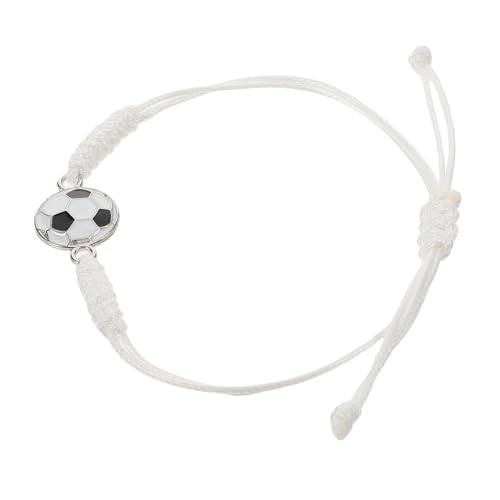 PACKOVE Verstellbares Fußball Armband Damen Herren Sportliches Langlebiges Freundschaftsarmband aus Gewebtem Seil mit Fußball für Teens Fußballfans von PACKOVE