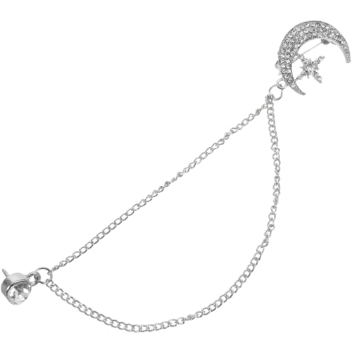 PACKOVE Vintage Brosche Planet Anstecknadel Ästhetische Anstecknadel Für Rucksäcke Mondbrosche Mond Reversnadel Anzugnadeln Broschen Für Damen Im Vintage-stil Silber Strasssteine von PACKOVE