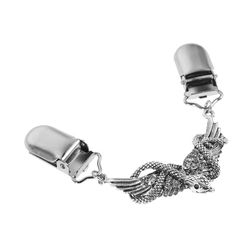 PACKOVE Vintage Cardigan Clips mit Funkelnden Strasssteinen Eleganter Schalklammer und Pullover Cinch Clip im Schlangenflügel Design Dekorativer Taillen Enghalter für Kleider Strickjacken von PACKOVE