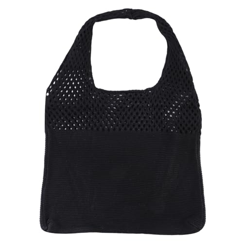 PACKOVE Vintage Große Kapazität Gestrickte Umhängetasche Damen Retro Schultertasche Vielseitige Aufbewahrungstasche Schwarz von PACKOVE