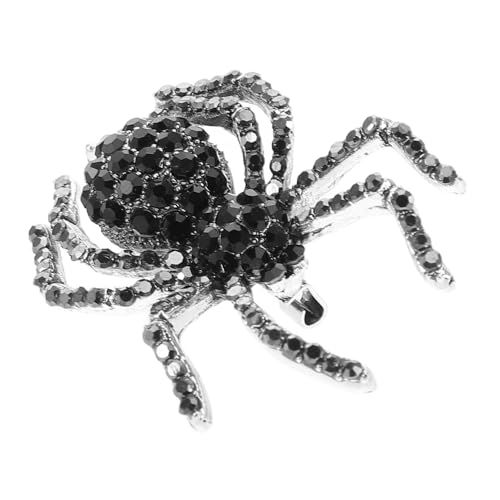PACKOVE Vintage Halloween Brosche Spinne mit Strassbesatz Kreative Pin Brosche für Kostüm Party und Kleidung Eleganter Schmuck für Damen Vielseitig Einsetzbar bei Hochzeiten und Festen von PACKOVE