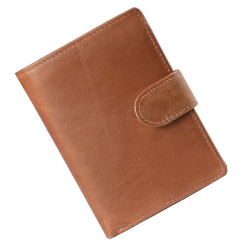 PACKOVE Vintage Herren Geldbörse Aus Echtem Mit RFID-Schutz Und Großer Kapazität Multifunktions-Portemonnaie Für Kreditkarten Id Und Münzen Hellbraun von PACKOVE