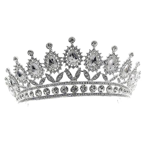 PACKOVE Vintage Hochzeit Tiara mit Strasssteinen Komfortabler Brautschmuck Langlebiger Haarschmuck für Hochzeit Abendparty Cosplay und Festliche Anlässe Leicht und Sicher Haltend von PACKOVE