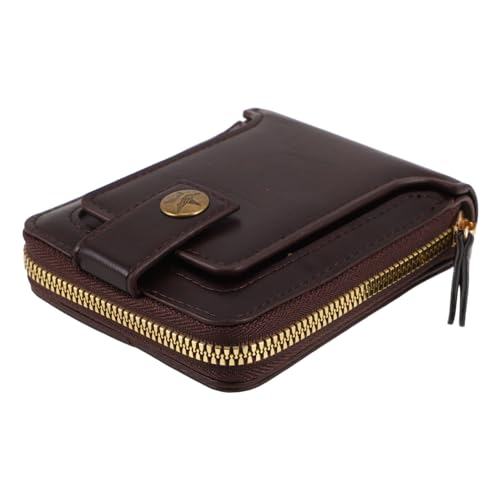 PACKOVE Herren-geldbörse Mit Reißverschluss Kompakt Für Karten Und Bargeld Aus Strapazierfähigem Material Im Vintage-Stil Für Business Und Freizeit von PACKOVE