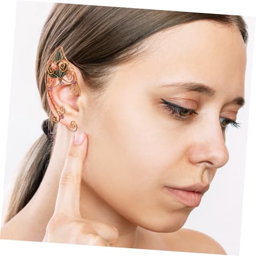 PACKOVE Vintage Ohrmanschette Ohrring für Damen und Mädchen Leichter Hautfreundlicher Legierungs schmuck nicht Durchstochen Modisches Accessoire für Rechte Ohrmuschel für Party und von PACKOVE