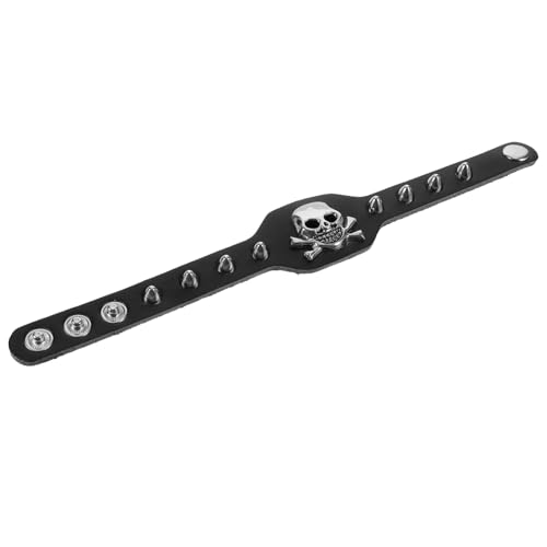 PACKOVE Vintage Skelett Schädel Armband aus Legierung DIY Schmuck Handgelenk Ornament Leichtes Halloween Gothic Accessoire für Damen und Herren Einzigartiges für Partys von PACKOVE