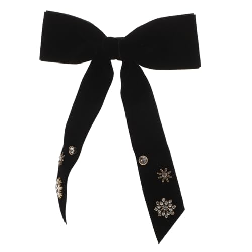 PACKOVE Vintage Strass Brosche mit Samtschleife und Schneeflocken Design Vorgebundene Schleifenbrosche Weichem Samtband und Funkelnden Kristallen Eleganter Schmuck für Damenmantel und von PACKOVE