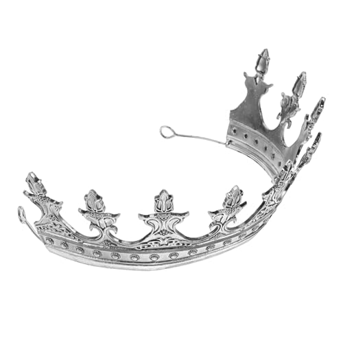 PACKOVE Vintage Tiara mittelalterliche Krone für Männer -Krone Medusenkopfschmuck Krone für Königskrone für Männer Heimkehrkrone Krone Tortenaufsatz Mädchenkrone Metall Silber von PACKOVE