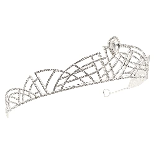 PACKOVE Wasserdichte mit Funkelnden Strasssteinen Silberfarbene Tiara für Damen Eleganter Haarschmuck für Hochzeit Geburtstag Party und Festliche Anlässe von PACKOVE