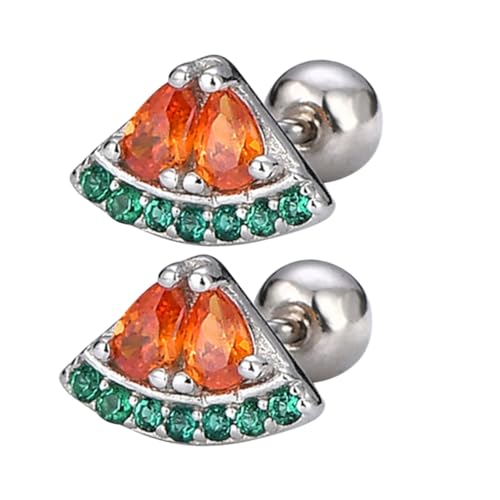 PACKOVE Ohrstecker Damen Wassermelonen Charm Hypoallergen Modische Obstohrringe Für Frauen Zarter Schmuck Für Mädchen von PACKOVE