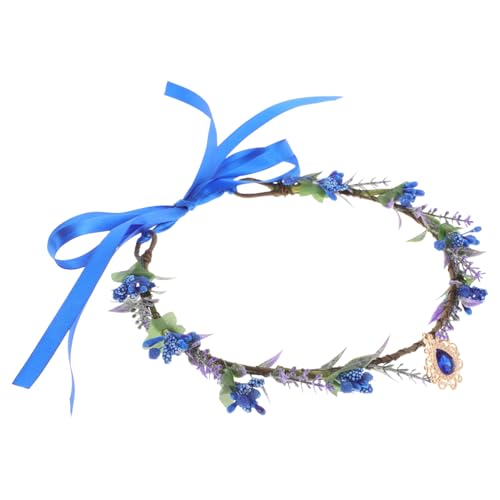 PACKOVE Wassertropfen zwischen den Augenbrauen Tiara-Krone Fee Kopfschmuck Prinzessin Blumenkrone Blumenkronen Feenkrone Renaissance-Feenkostüme Harz Blue von PACKOVE