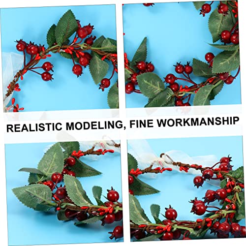 PACKOVE Weihnachtlicher Blumenkranz Haarschmuck aus Stoff Langlebiges Offenes Design für Damen und Mädchen Festlicher Kopfschmuck für Weihnachten Hochzeit Fotografie und Strandurlaub von PACKOVE