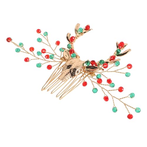 PACKOVE Damen Haarkamm mit Strass Einsatz Weihnachtsmotiv Zartes Kopfschmuck Accessoire für Frauen Elegantes Haar Zubehör für Festlichkeiten für Weihnachten und Partys von PACKOVE