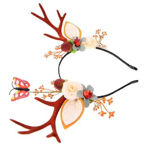 PACKOVE Weihnachtlicher Rentier Haarreif mit Geweih Leichter Kopfschmuck für Erwachsene Accessoire für Weihnachtsfeiern Fotos und Festliche Anlässe von PACKOVE