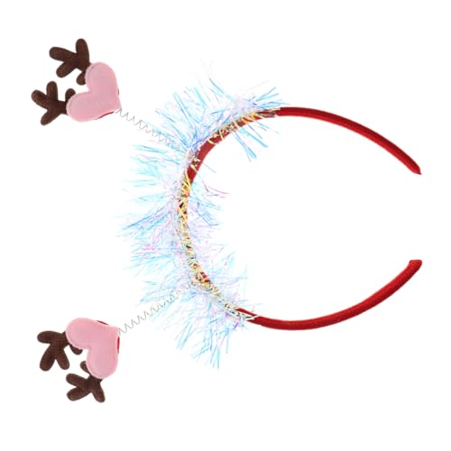 PACKOVE Weihnachtliches Haarreif mit Glitzerndem Herz Komfortabler Stoff und Langlebiges Material Festliches Accessoire für Damen für Weihnachten und Valentinstag von PACKOVE