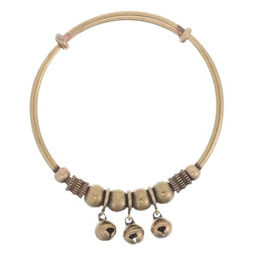 PACKOVE Weihnachtliches Jingle-armband: Vintage-armband Mit Kupferglocken-charm – Verstellbares Festliches Fußkettchen Und Armreif – Rustikales Tribal-schmuckgeschenk Für Frauen von PACKOVE