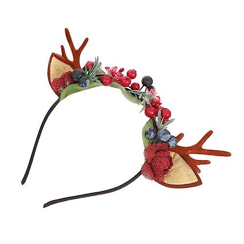 PACKOVE Weihnachts Haarband mit Rentiergeweih und Beeren Stilvolles Haaraccessoire für Erwachsene für Festlichkeiten Partys und Cosplay von PACKOVE