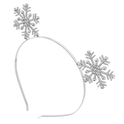 PACKOVE Weihnachts Stirnband mit Funkelnder Schneeflocke Glitzerndes Haarband mit Goldenen Strasssteinchen Süßes Winter Accessoire für Festliche Anlässe und Partys von PACKOVE