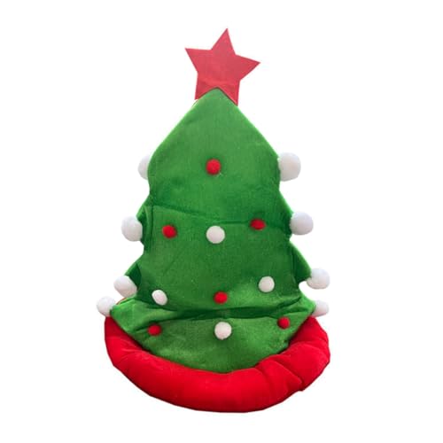 PACKOVE Weihnachtsbaummütze Weihnachtsbaum-stirnband Weihnachtsbaumkappe Weihnachtsparty Liefert Weihnachtsmann-mütze Grüne Weihnachtsmütze Weihnachten Weihnachtselfe Flanell Fräulein von PACKOVE