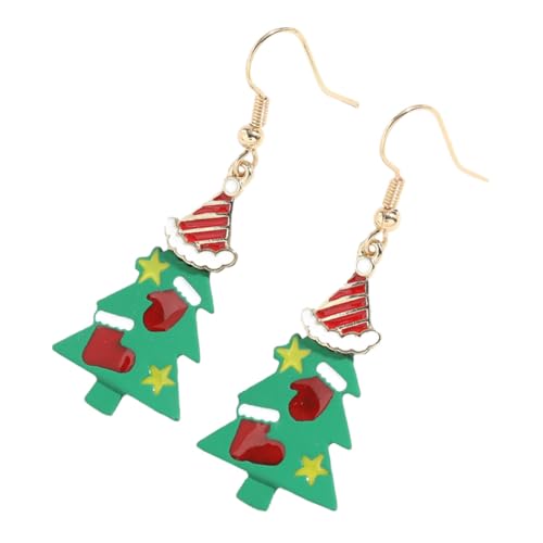 PACKOVE Weihnachtsbaum Ohrstecker Grün Damen Ohrhänger aus Legierung Trendige Xmas Baum Ohrringe für Weihnachtsfeier Valentinstag Geburtstag und Alltagsschmuck von PACKOVE