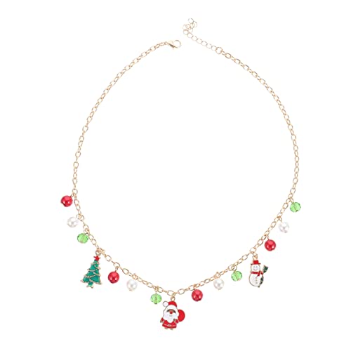 PACKOVE Weihnachtskette Damen Schneeflocken Anhänger Halskette Langlebig Farbbeständig Festlich für Party Mutter Freundin von PACKOVE