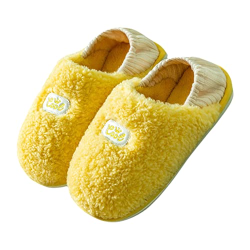 PACKOVE Winter Hausschuhe Damen Indoor Slippers Warm Rutschfest Baumwolle Pantoffeln Komfortable Hausschuhe Für Zuhause Herbst Winter Haushaltsschuh von PACKOVE