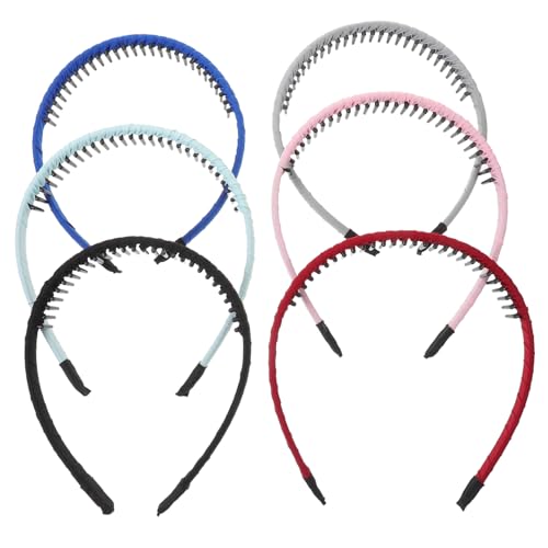 PACKOVE Zahnhaarreif 6 Stück Haarband Mit Zähnen Einheitsgröße Für Mädchen Und Frauen Robuste Qualität Zufällige Farben Für Partys Und Kostüme von PACKOVE