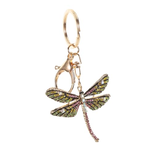 PACKOVE Zarter Libellen Schlüsselanhänger für Frauen Funkelnder Strass Schlüsselring Leicht und Vielseitig Auto Schlüsselanhänger Modisches Accessoire für Handtaschen und Rucksäcke von PACKOVE
