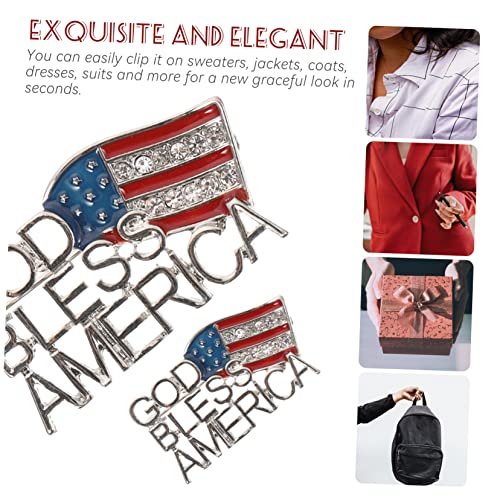 PACKOVE Party-brosche Schmuck Der Amerikanischen Flagge Abzeichen Der Vereinigten Staaten Pin Der Amerikanischen Flagge Anstecknadel Binden Pullover-brosche Tag Der Unabhängigkeit Kleidung von PACKOVE