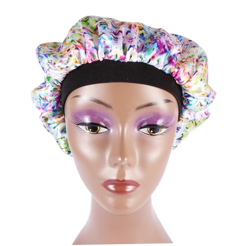 PACKOVE bedruckte Schlafmütze Highlight Cap Badehut Duschhaube für Frauen Markieren Satinhaube sortiert capillus cap hair cap fächer faltbar shower caps bademützen Badekappen Duschkappen von PACKOVE