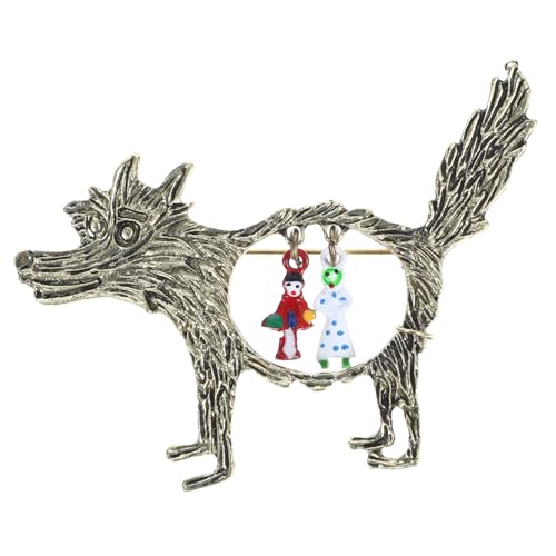 PACKOVE Märchen Wolf Brosche Strass Pin Retro Schmuck Anstecknadel Abschlussball Mottoparty Party Dekorieren Kleidung Tasche Mütze Schal Kopftuch von PACKOVE