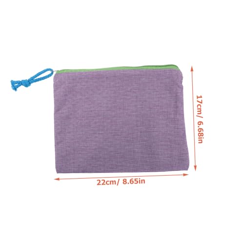 PACKOVE tragbare Kosmetiktasche Reise-Organizer-Kulturbeutel Reisen Fächer Farbe Toilettenartikel gesteppt tragbare Make-up-Taschen kosmetische Reisetasche Bettwäsche aus Baumwolle Violett von PACKOVE