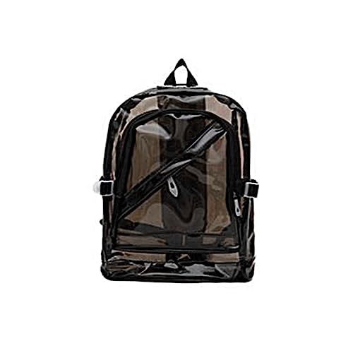 PACKOVE Damen Transparenter Rucksack Stylischer Schultasche Für Mädchen Schwarz Mit Verstellbaren Trägern Für Schule Und Ausflüge Geräumig Für Bücher Und Persönliche Dinge von PACKOVE
