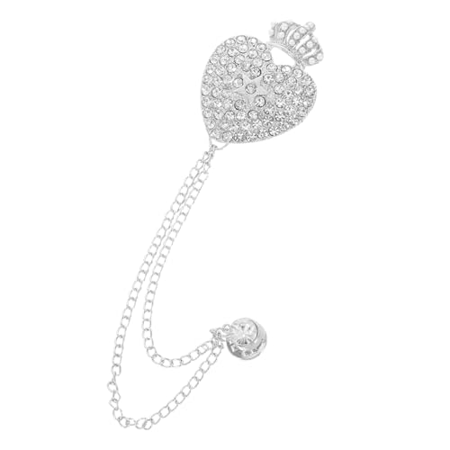 PACKOVE Kettenkragennadeln Mit Quaste Und Strasssteinen Für Damen Metallbrosche Als Kleidungsschmuck Für Business Hochzeit Und Formelle Anlässe von PACKOVE