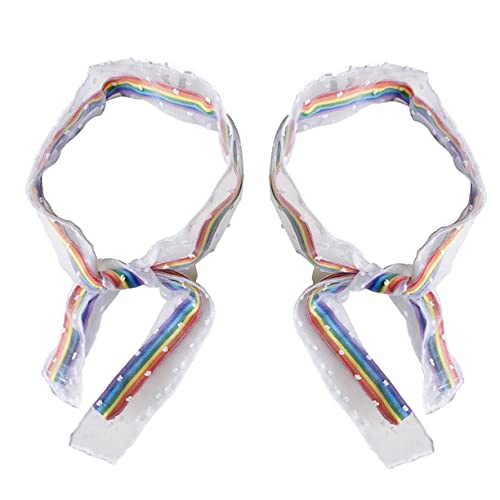 PACKOVE 1 Regenbogen-stirnband Haargummis Für Damenhaar Diademe Für Frauen Elastisches Stirnband Aus Draht Haarbänder Für Damenhaar Haarschmuck Für Damenclips Fee Krawatte Stoff Fräulein von PACKOVE