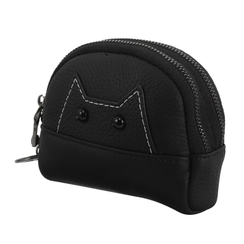 Schlüsselanhänger Mit Cartoon Kleine Geldbörse Aus Echtem Leder Mit Reißverschluss Und Katze Für Und Frauen Wechselgeld Kleine Reisen Den Täglichen Gebrauch von PACKOVE