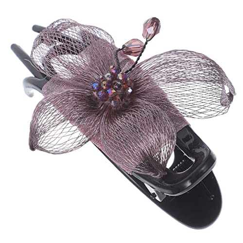 Silk Yarn Flower Hair Clip für Damen Haarklammer aus Kupferdraht Handgefertigte Haaraccessoires für Verschiedene Haartypen von PACKOVE
