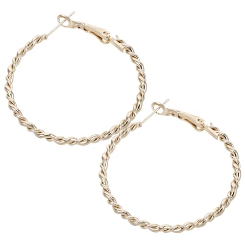 PACKOVE Goldene Gedrehte Creolen Für Damen Große Boho-ohrringe Creolen Anhänger Hypoallergen Für Hochzeit Und Geburtstag PACKOVE Goldene Gedrehte Creolen Für Damen Große Boho-ohrringe Creolen Anhänger Hypoallergen Für Hochzeit Und Geburtstag von PACKOVE